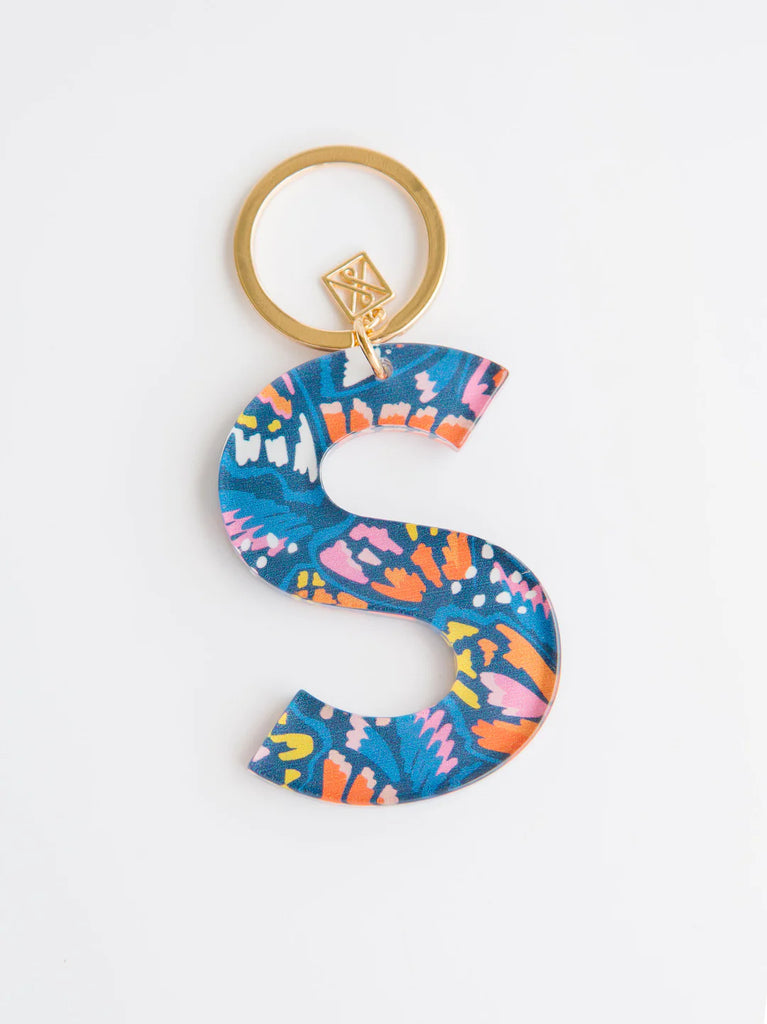 Initial Keychain - Forever Floral