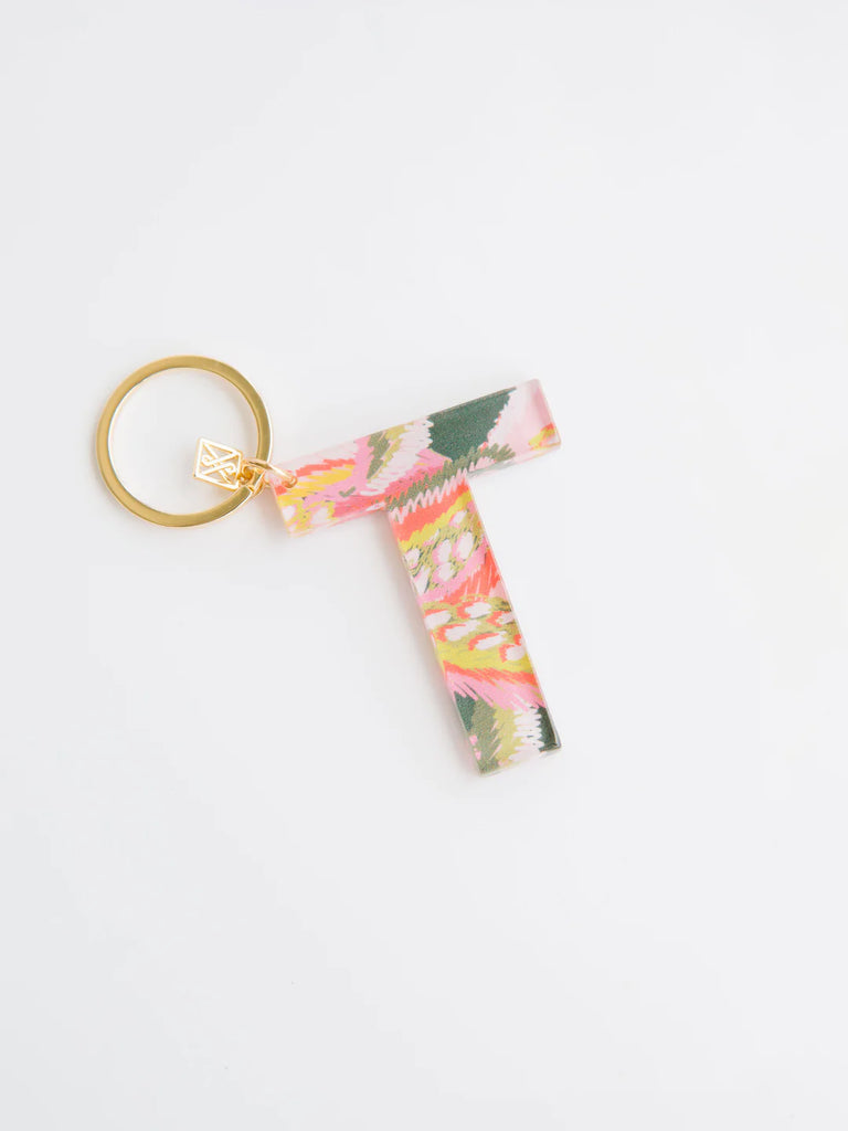 Initial Keychain - Forever Floral