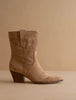 FINAL SALE - The Trudy Latte Western Heel Boot