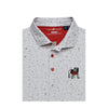 FINAL SALE - YOUTH Standing Dog UGA Football Print Polo White/Grey