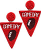 GAME DAY Football Triangle Earrings