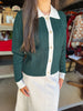 Green Button Up Knitted Cardigan