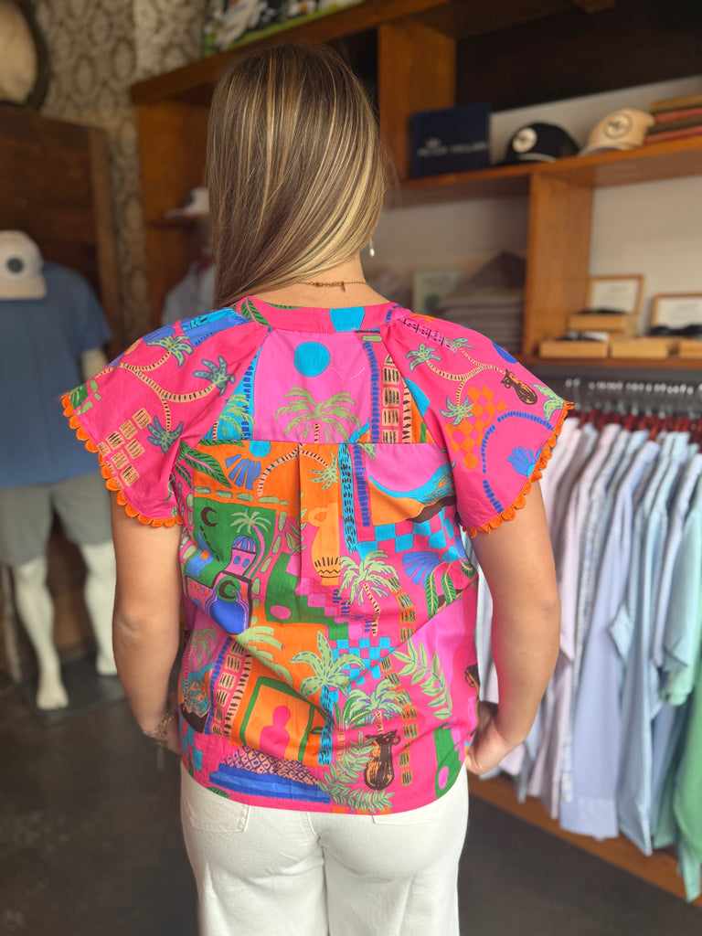 FINAL SALE - Lanus City Ayla Split Neck Top