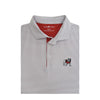 UGA Standing Dawg Checker Polo White/Black/Red