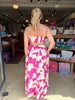 Fuchsia Wave Maxi Dress