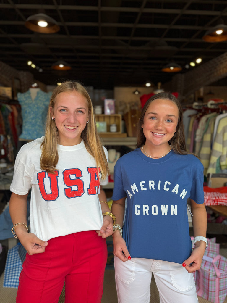 USA Boyfriend Tee Sea Salt