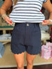 Solid Scallop Shorts