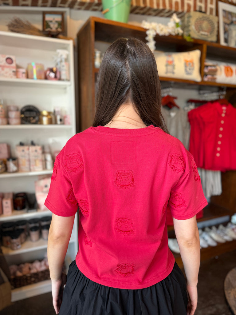 Georgia Ritter Repeat Heavyweight Crop Tee Red