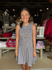 Brown Check Smock Sleeveless Dress