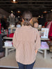 Plaid Mock Neck Blouse Chocolate/Taupe