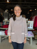 Contrast Mock Neck Sweater