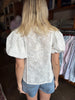 Off White Eyelet Front-Tie Blouse Top