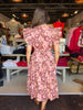 Pink Multi Ruffled Midi Dress