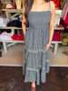 Black Check Maxi Dress