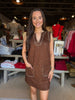 Fawn Print Sleeveless Shift Mini Dress