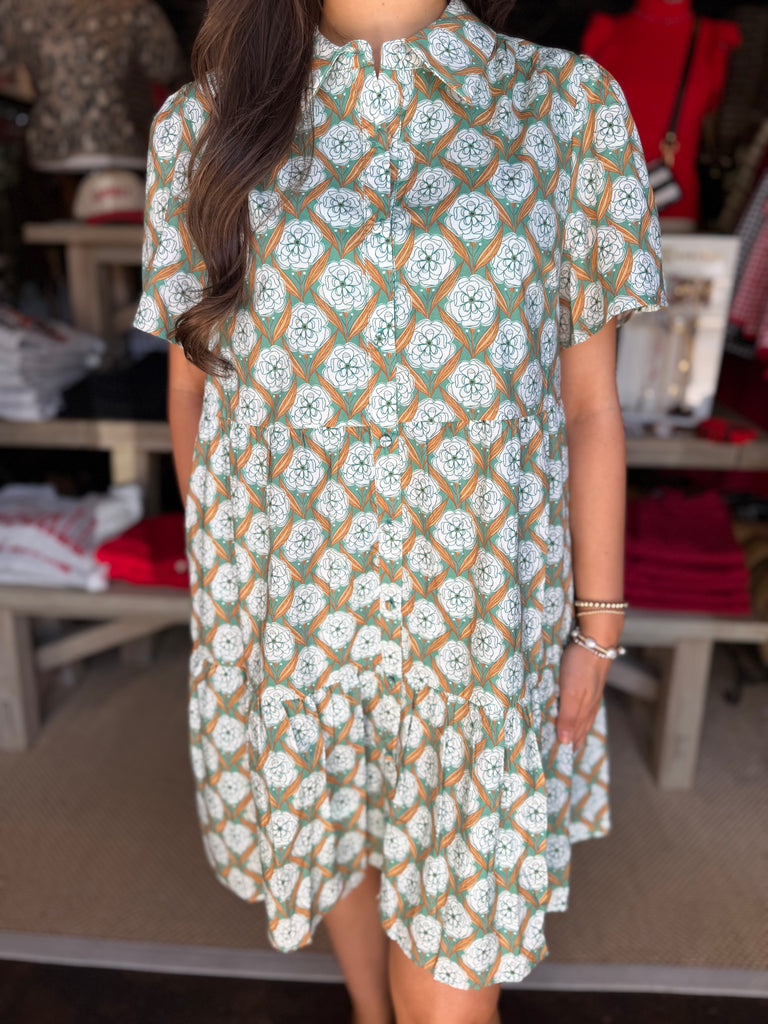 Rendie Tiered Mini Dress Eyelet