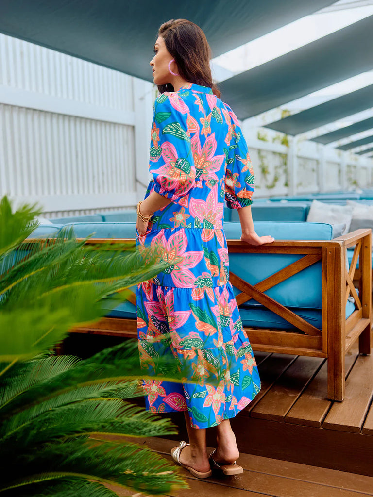 FINAL SALE - Cameron Island Dreams Blue Dress