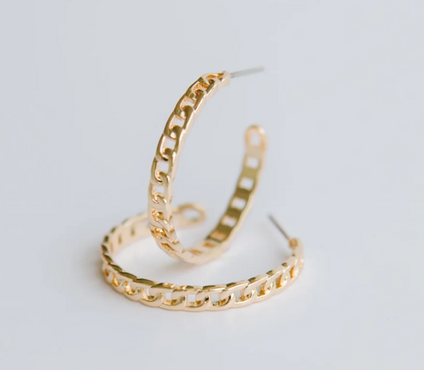 Matte Gold Rounded Hoops