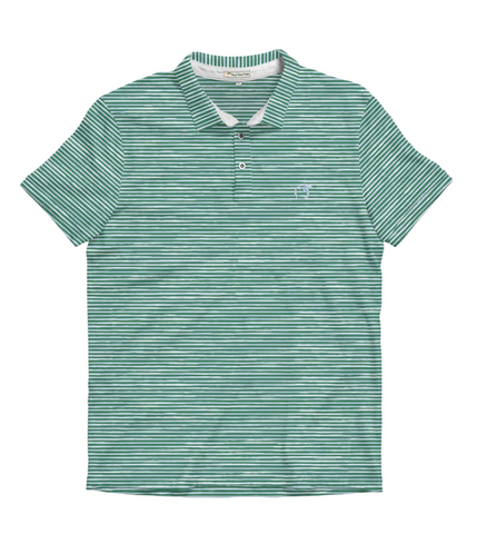 Beech Stripe Performance Polo - Lavender Blue & Blueberry