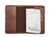 Chestnut Woven Leather Passport Cover