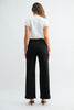 Black Patch Pocket Wide Leg Pant